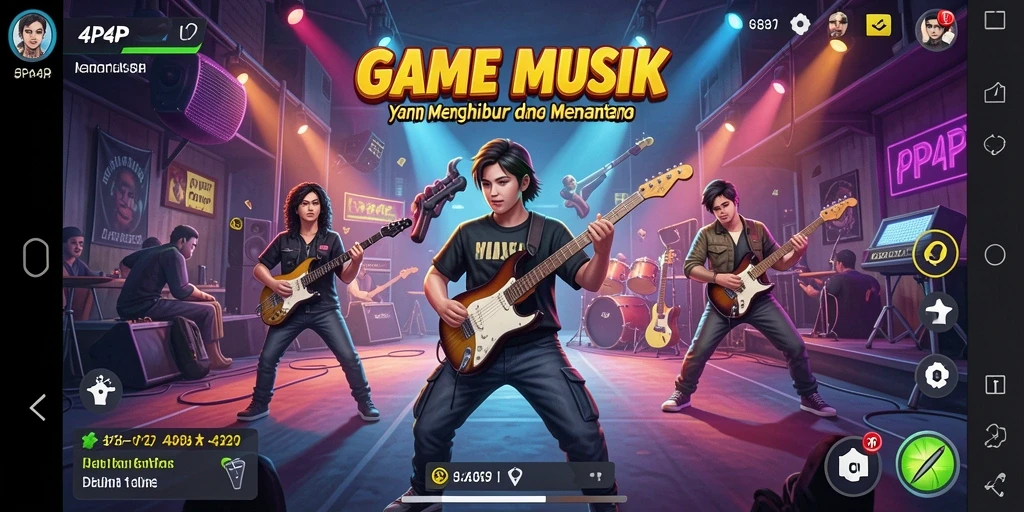 Tampilan gameplay 4P4P yang seru dan interaktif.