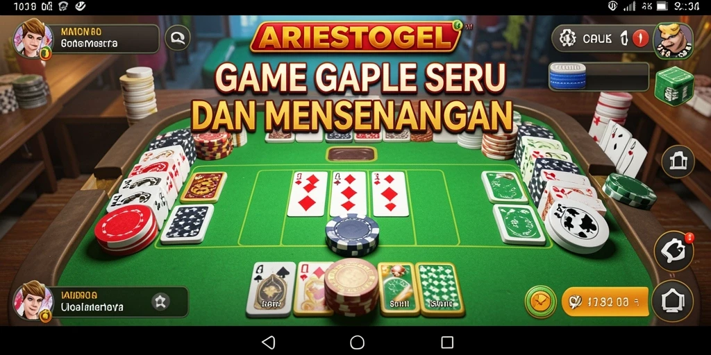 Tampilan gameplay ARIESTOGEL yang penuh strategi dan keseruan.
