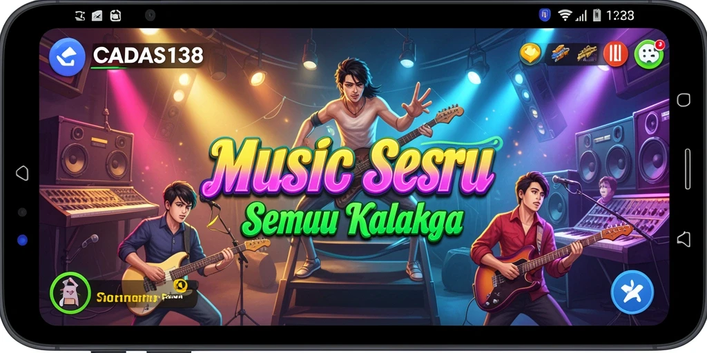 Tampilan antarmuka CADAS138 saat memainkan musik dengan teman-teman.