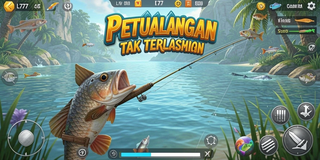 Tampilan menarik gameplay memancing di L777 yang memukau.