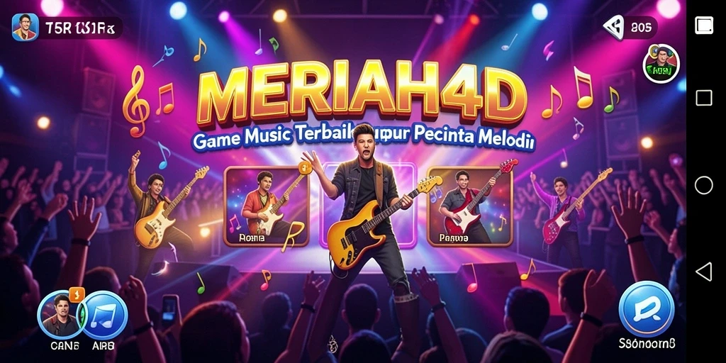Tampilan gameplay seru di MERIAH4D dengan berbagai pilihan lagu.
