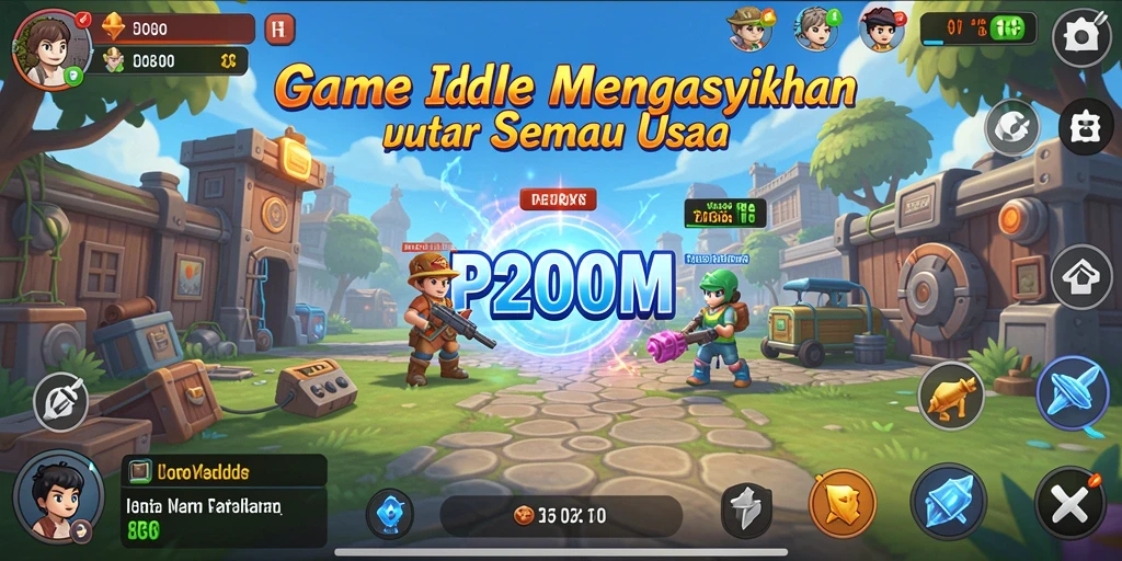 Screenshot gameplay P200M yang menampilkan aksi pengumpulan sumber daya.