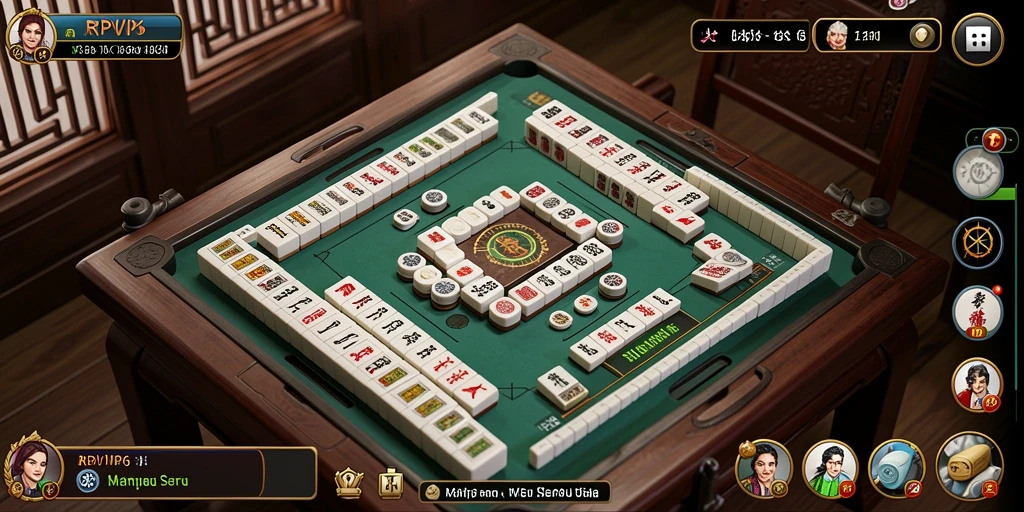 Screenshot gameplay RPVIP6 menampilkan keseruan permainan Mahjong.