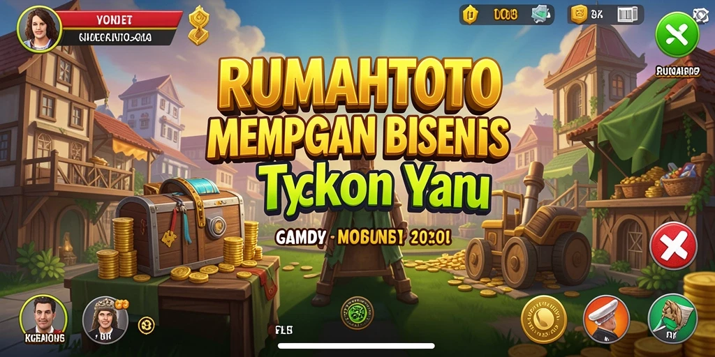 Tangkapan layar utama RUMAHTOTO menampilkan gameplay Tycoon yang mendebarkan.